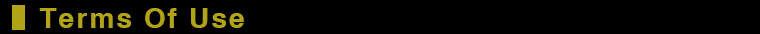 Terms Of Use